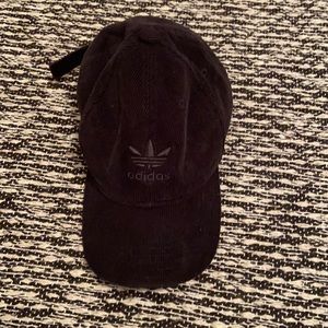 Adidas black corduroy hat